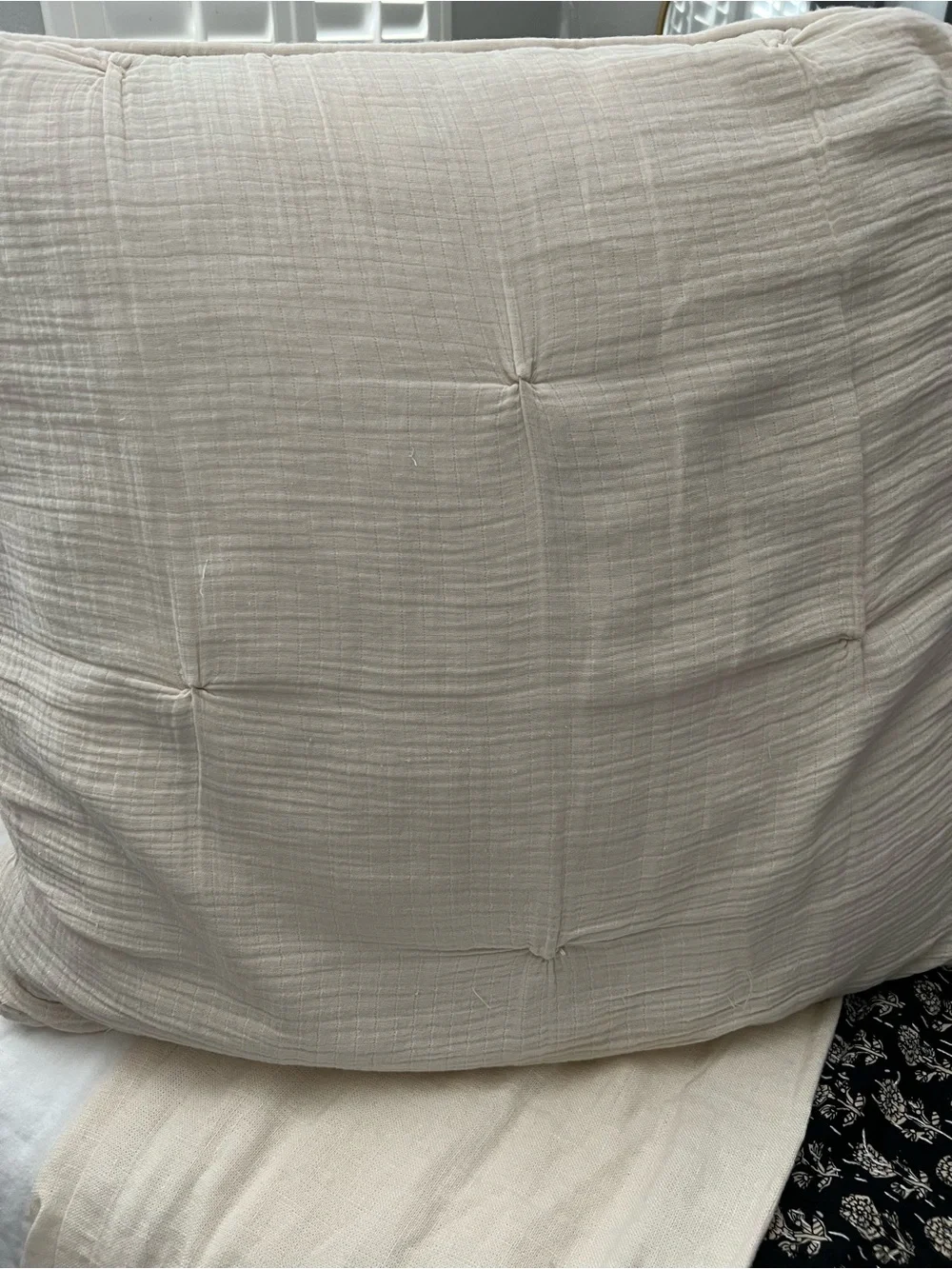 Pottery Barn- Set of 2  - 26x26 Euro Gauze Cotton /Polyester Batting. Two toned!